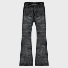 SKINNY FLARED JEANS IN LACQUER NOIR DENIM