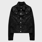 SIGNATURE TRUCKER JACKET IN WAXED NOIR DENIM
