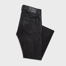 SKINNY BOOTCUT JEANS IN SOFT WAXED NOIR DENIM