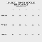 MASKED ZIP UP HOODIE IN DEEP GREY COTTON