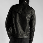 BACKSTAGE JACKET IN WAXED SELVEDGE NOIR DENIM