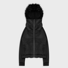 MASKED ZIP UP HOODIE IN DEEP GREY COTTON