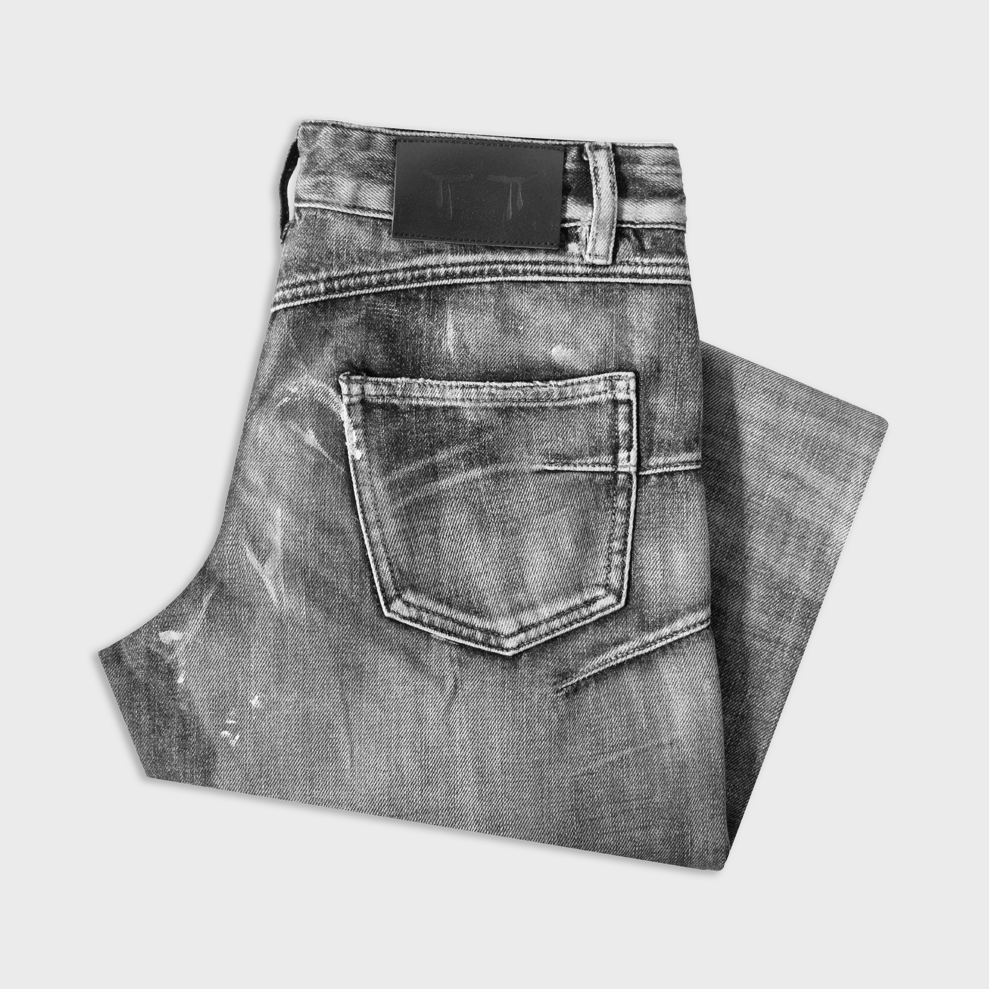 BLACK ICE BOOTCUT JEANS IN WAXED GREY DENIM | LAMENTIST BLACK ICE BOOTCUT JEANS IN WAXED GREY DENIM | LAMENTIST