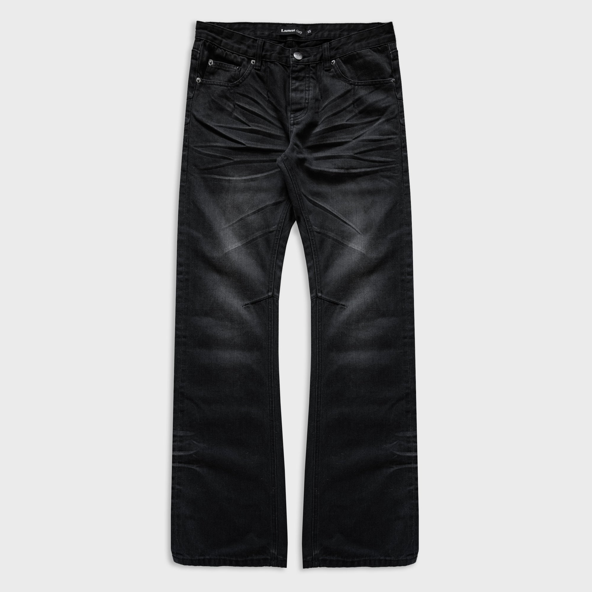 CLAWMARK BOOTCUT JEANS IN WASHED GREY SELVEDGE DENIM