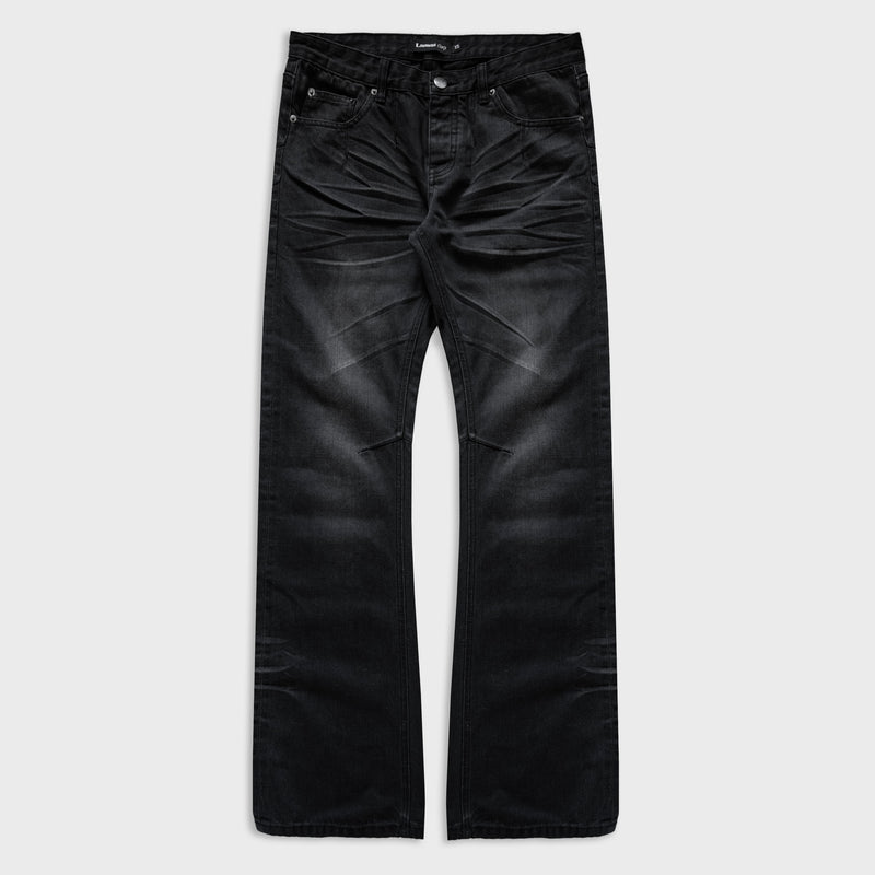 CLAWMARK BOOTCUT JEANS IN WASHED GREY SELVEDGE DENIM