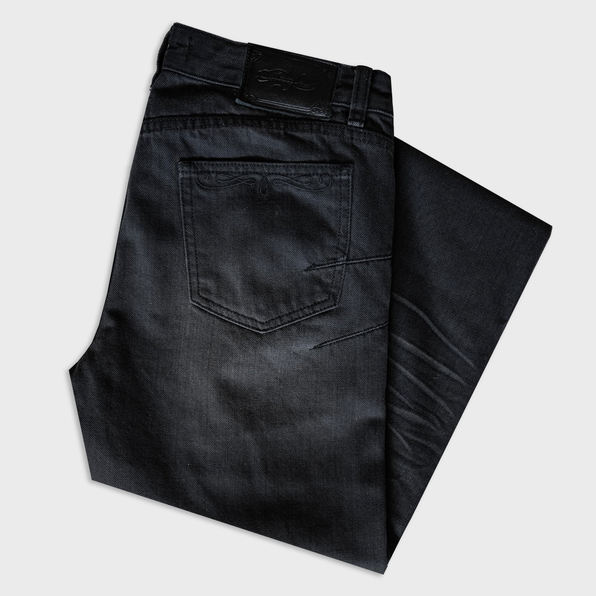 CLAWMARK BOOTCUT JEANS IN WASHED GREY SELVEDGE DENIM