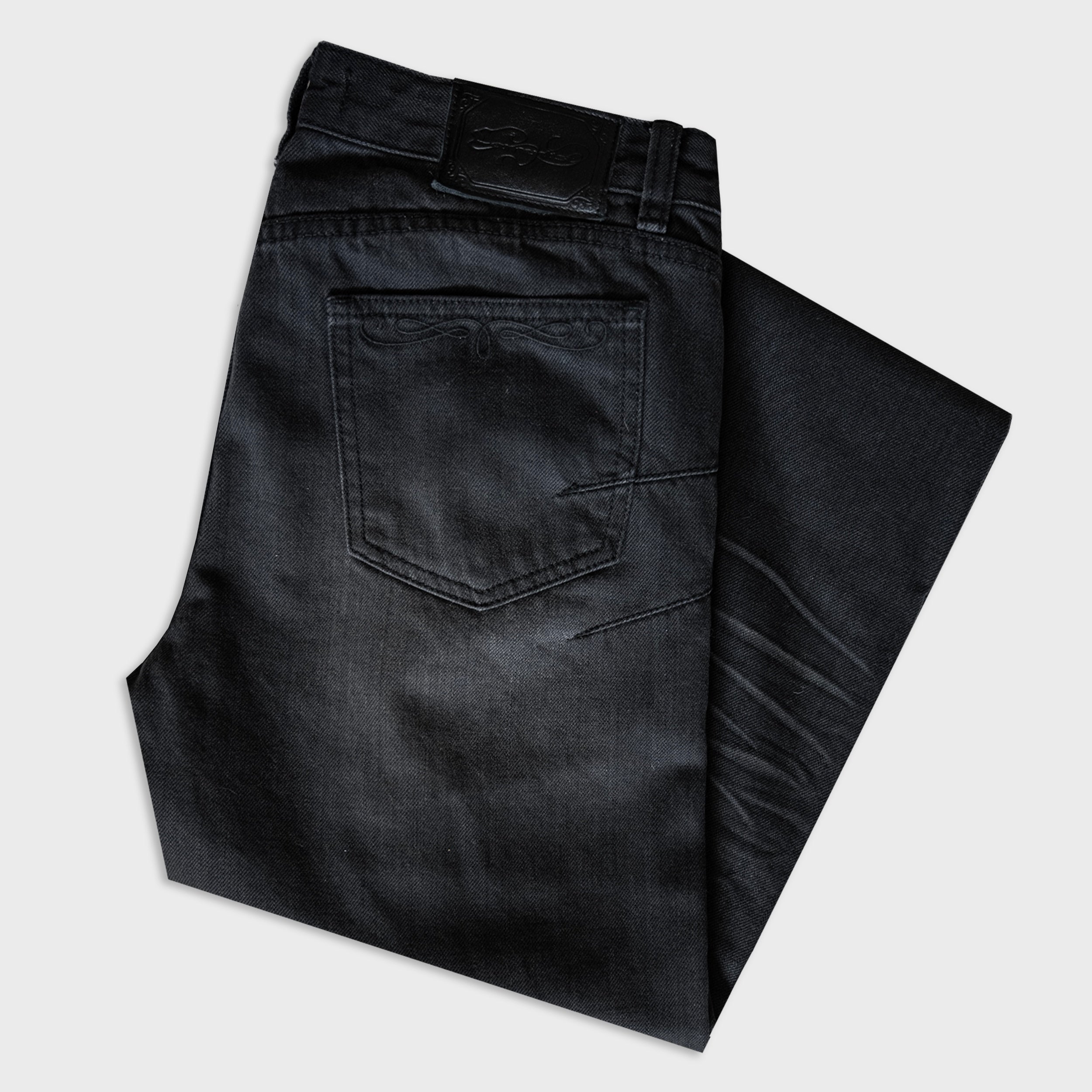 CLAWMARK BOOTCUT JEANS IN WASHED GREY SELVEDGE DENIM