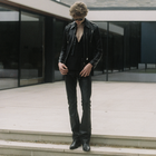BOOTCUT JEANS IN NOIR WAXED SELVEDGE JAPANESE DENIM