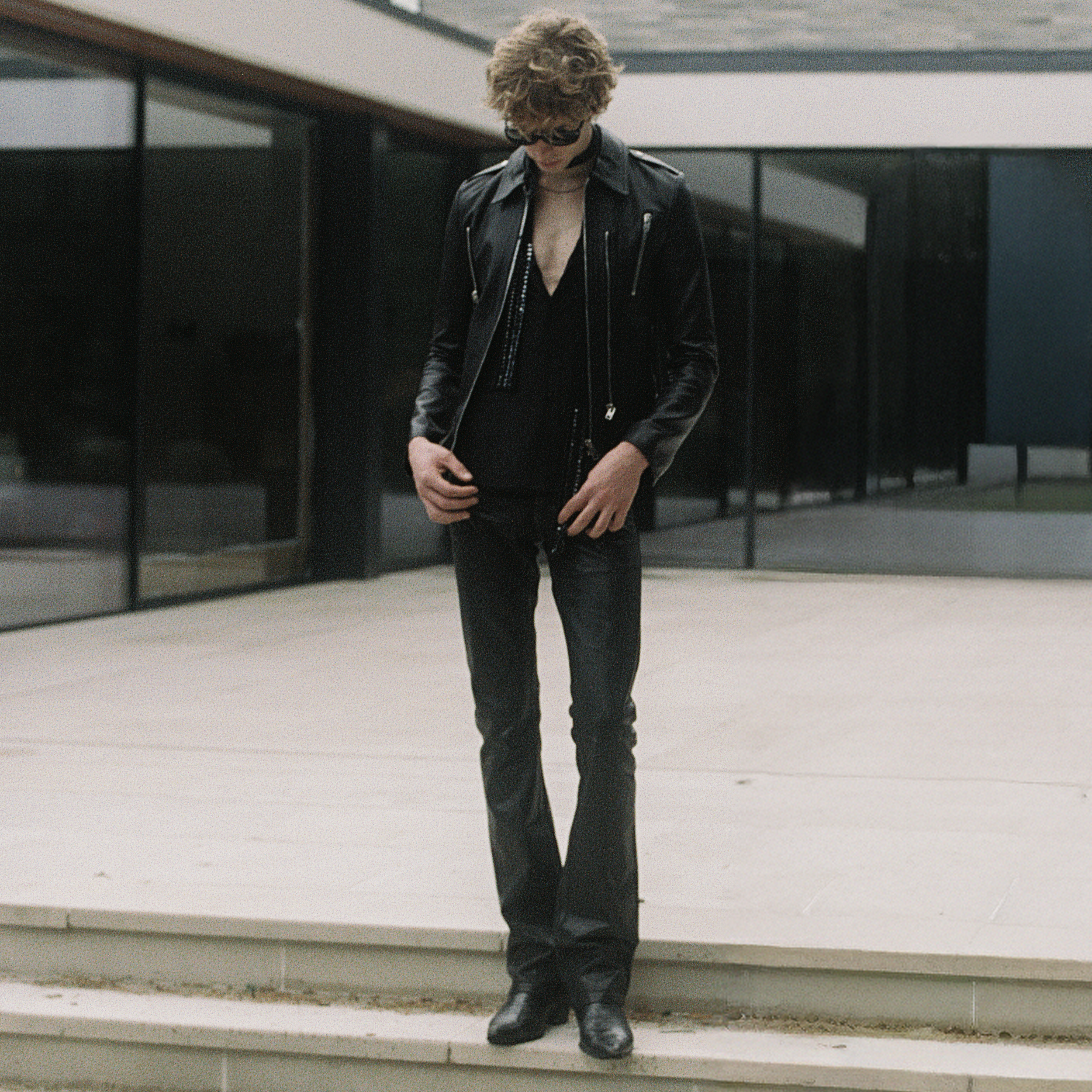 BOOTCUT JEANS IN NOIR WAXED SELVEDGE JAPANESE DENIM