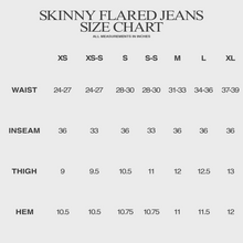 SKINNY FLARED JEANS IN WAXED BLACK DENIM