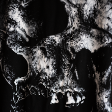DECAYED SKULL GRAPHIC PRINT T-SHIRT IN SOFT BLACK COTTON
